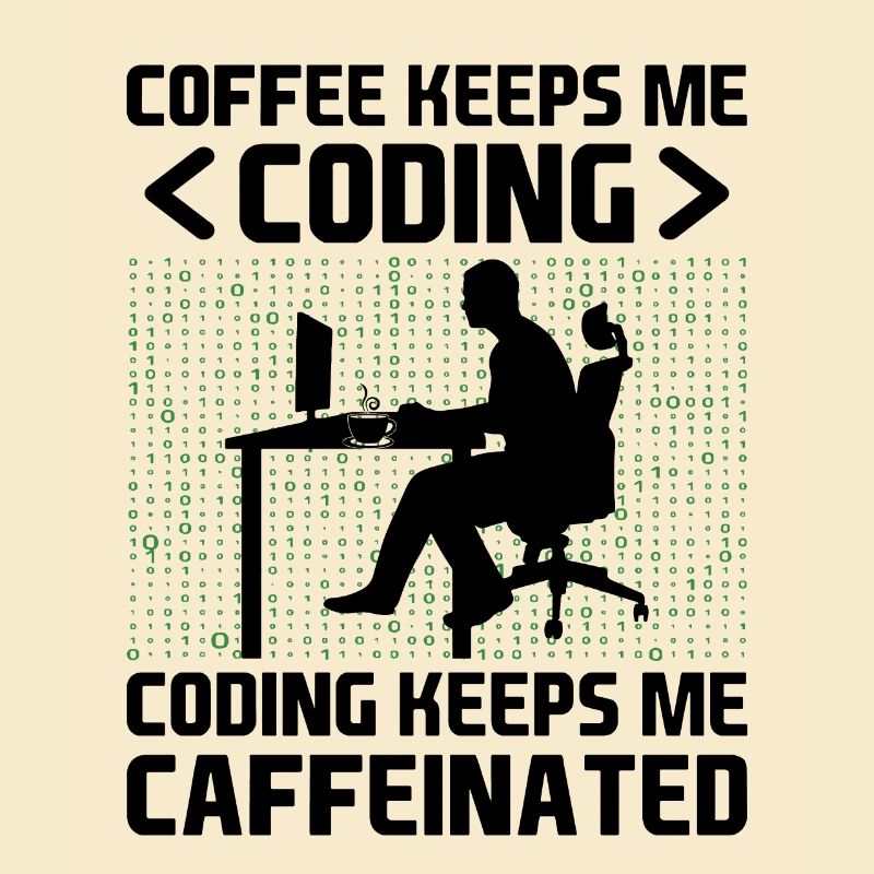 Kaffee-Codierung Programmierer Programmierer Entwickler Nerd Coff