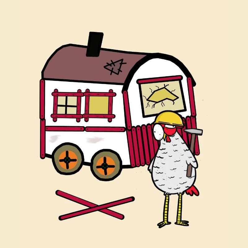Construction Trailer Craftsman Chicken Tool Timyhaus