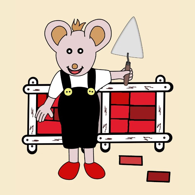 Mouse Mice Bricklayers Craftsmen Crafts Professions