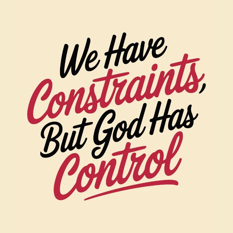 WE HAVE CONSTRAINTS, BUT GOD HAS CONTROL