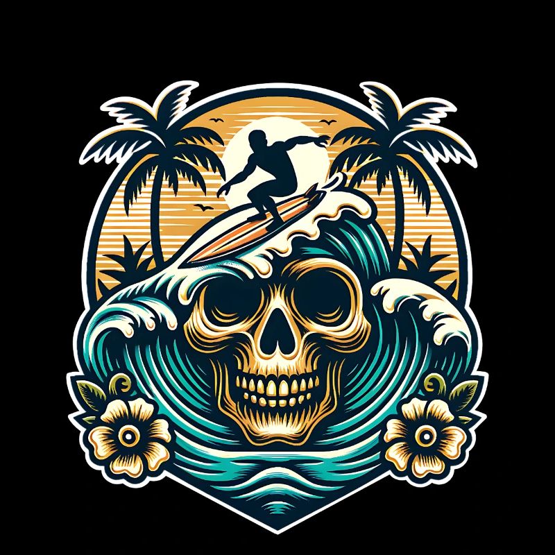 Crâne de surfeur de surf