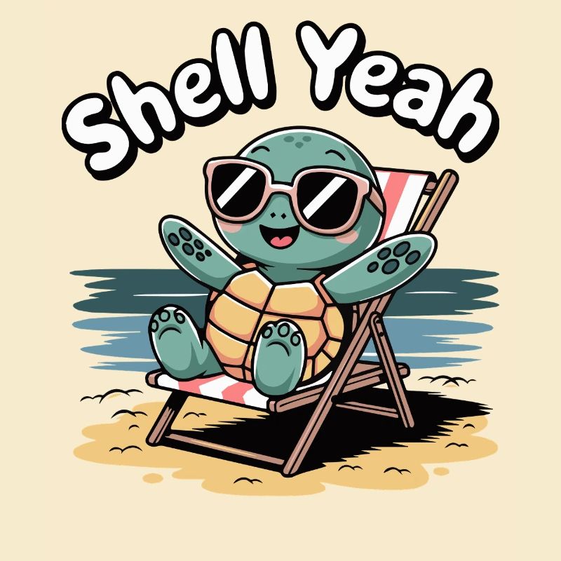 Shell Yeah Cute Turtle Lover Pun Funny Animal