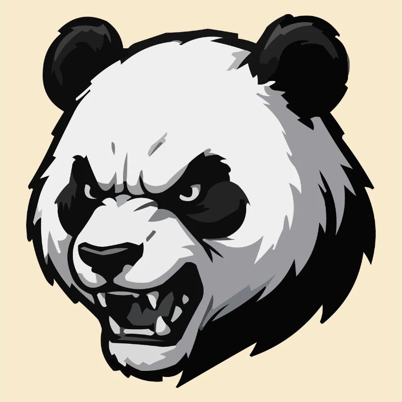 Imprimer vectoriel Angry Panda
