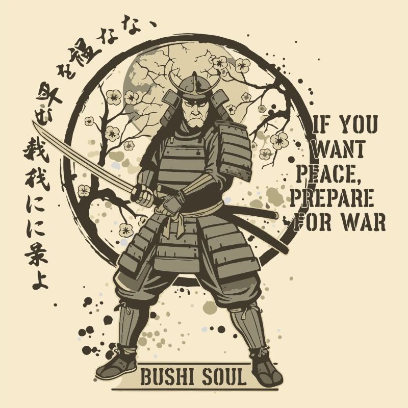 Bushi Seele Samurai in Blüten