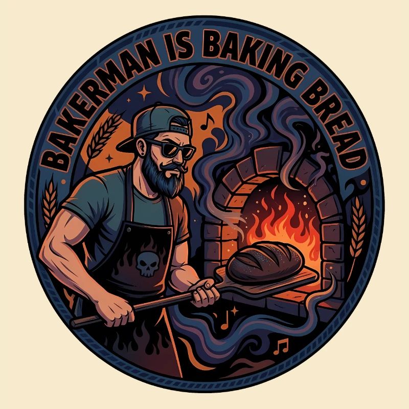 Master baker at the oven