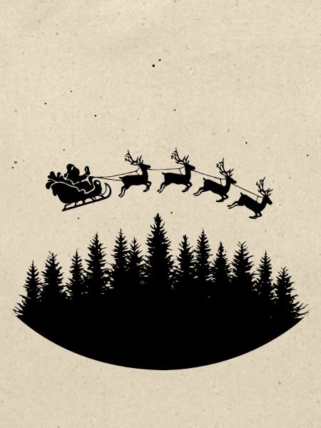 Weihnachtsmann Schlitten Rentiere