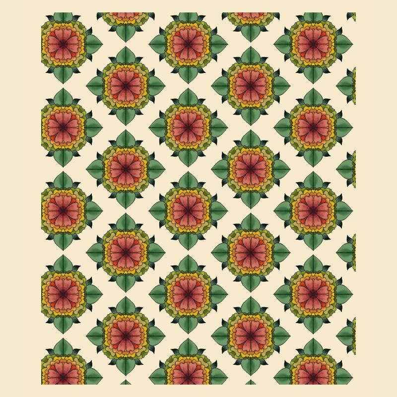 Mandala drawn pattern