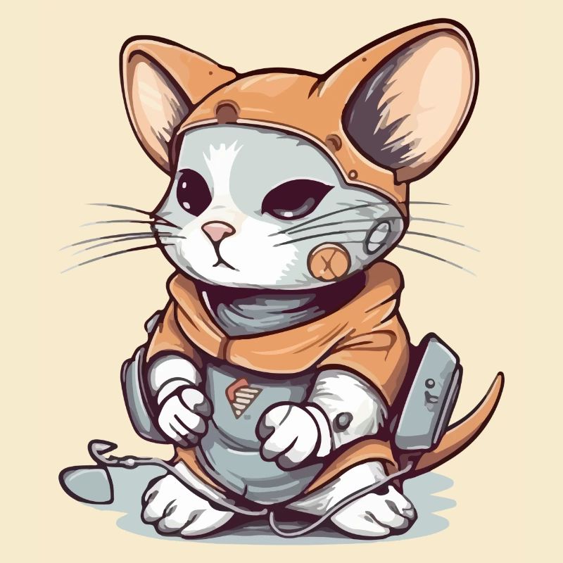 The cat disguised as a mouse