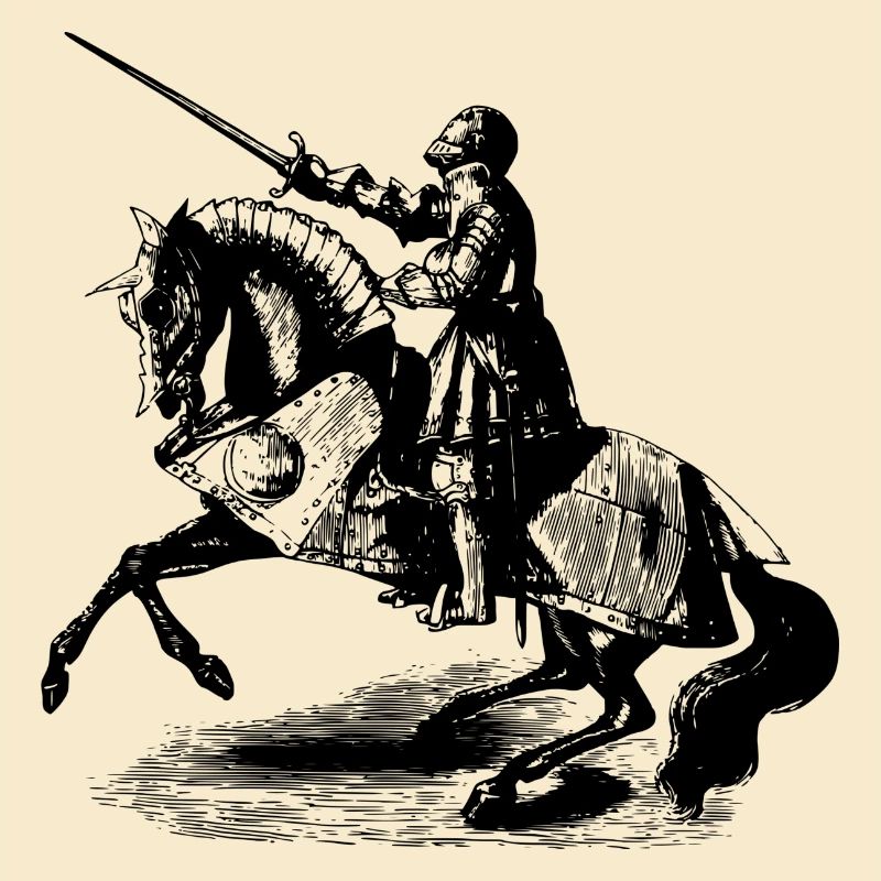 Ritter auf einem Pferd