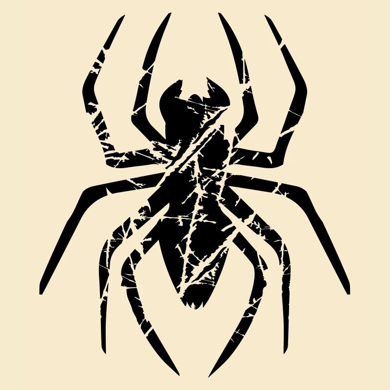 kratzer risse spinne logo design ekelig horror hal
