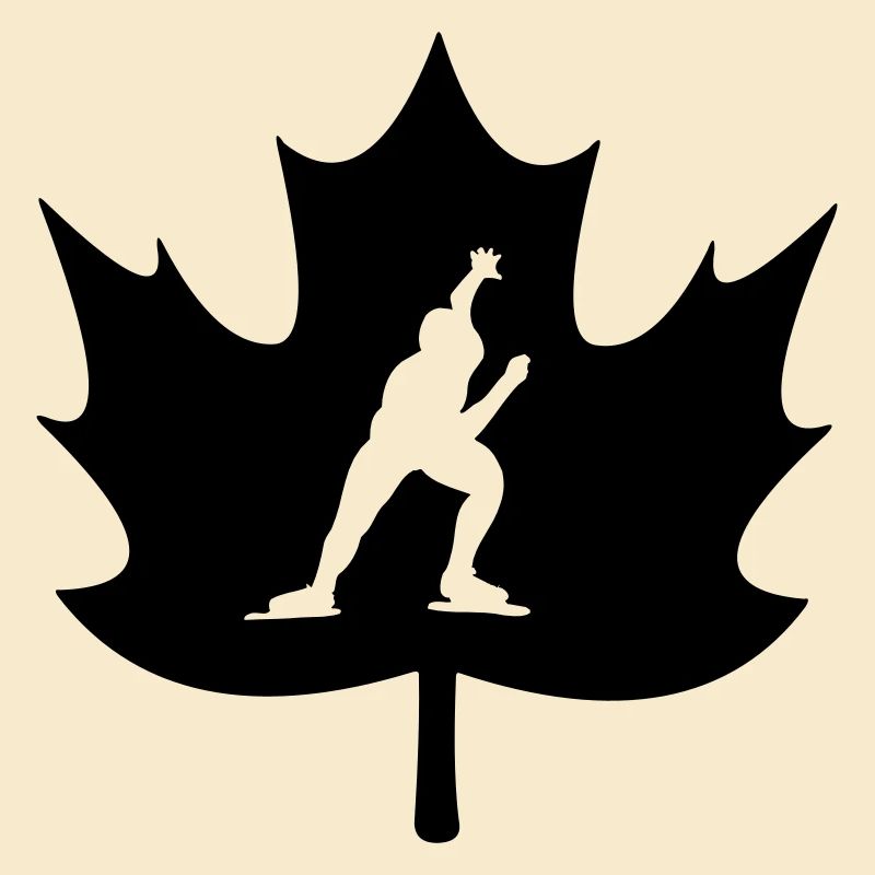Canada maple leaf skating logo
