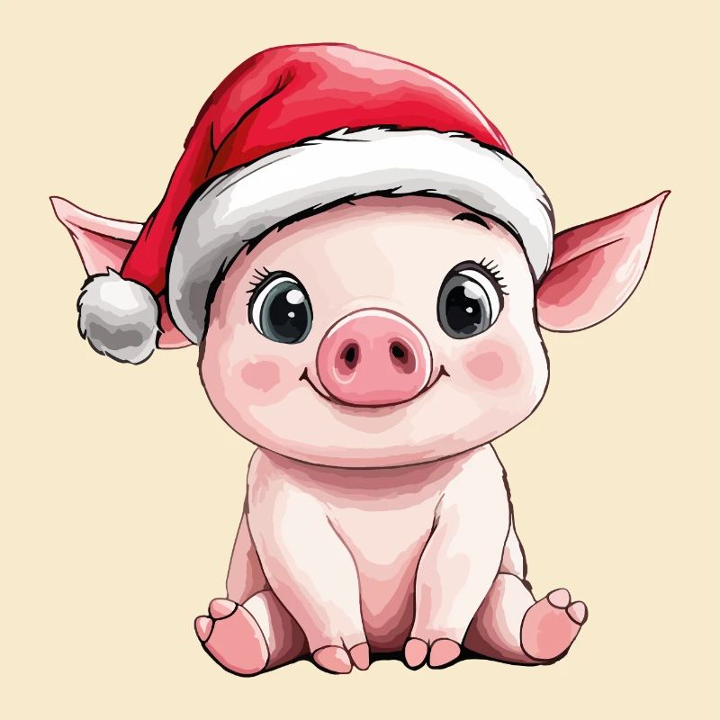 Cochon Noël Mignon Mignon Couler Cochon