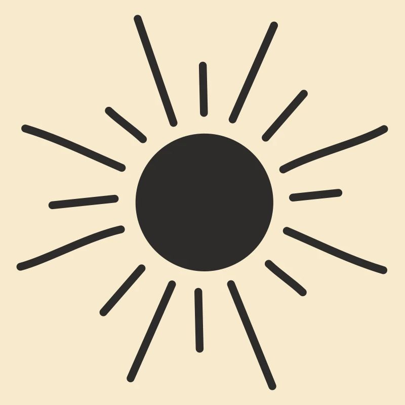 Cheerful drawn sun