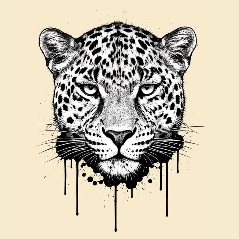 Leopard Head Illustration