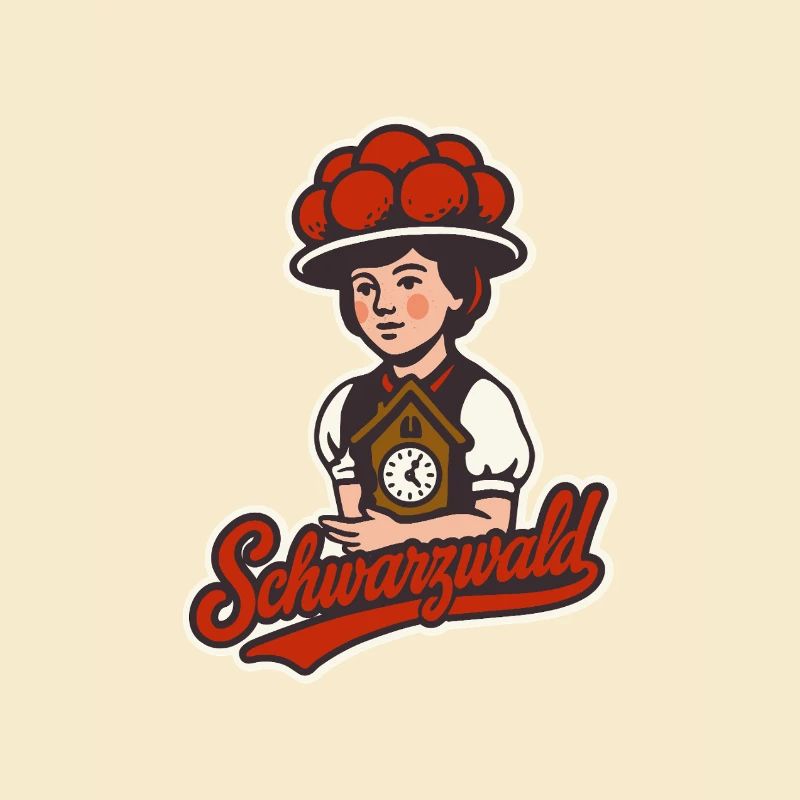 Schwarzwald Mädchen mit Bollenhut