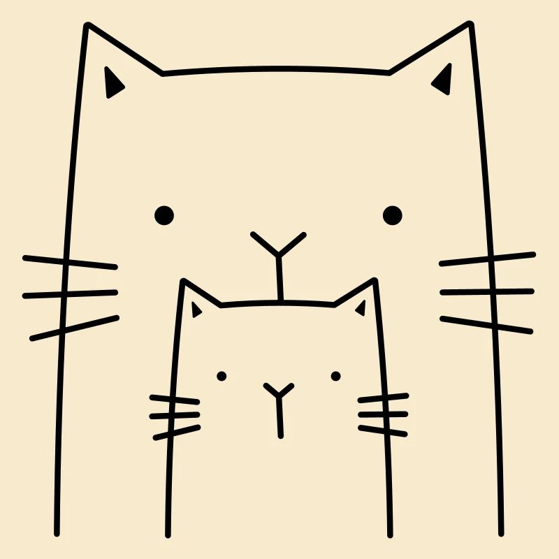 2 cats - drawing gift for cat owners