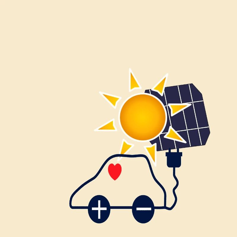 Sonnenkraft Auto mit Solarpanel