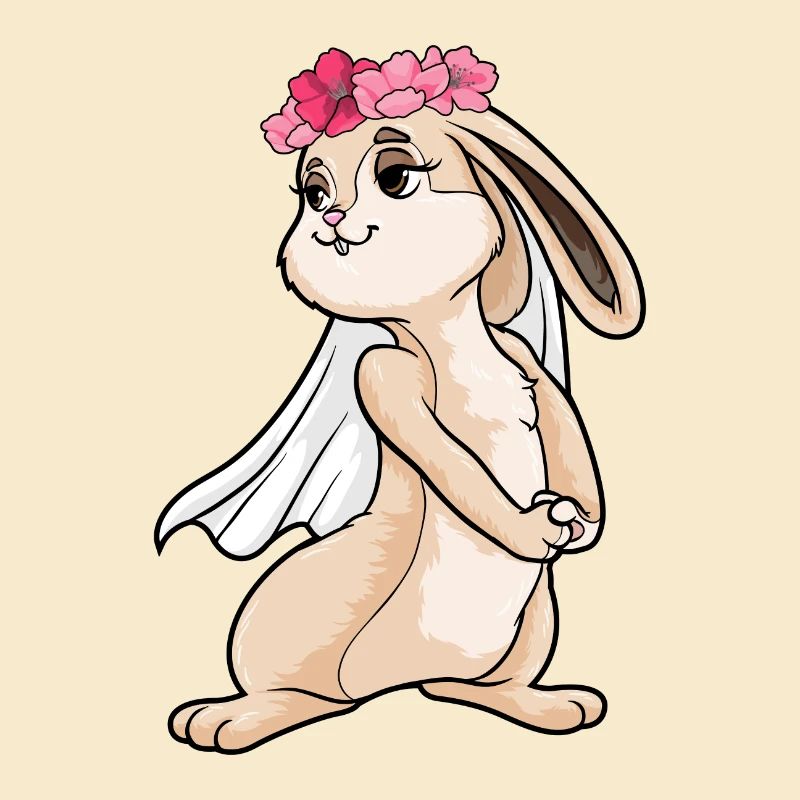 bunny bride veil wedding