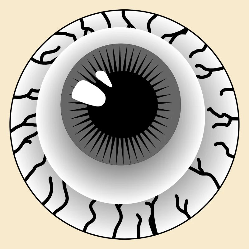 Globe oculaire gris