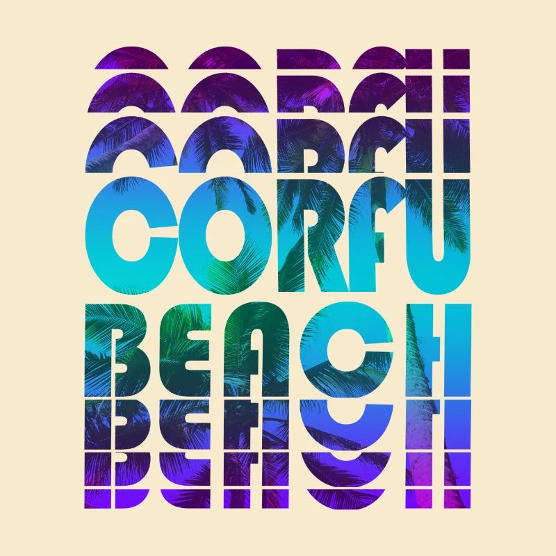 Corfu Beach Palm Design / Greece