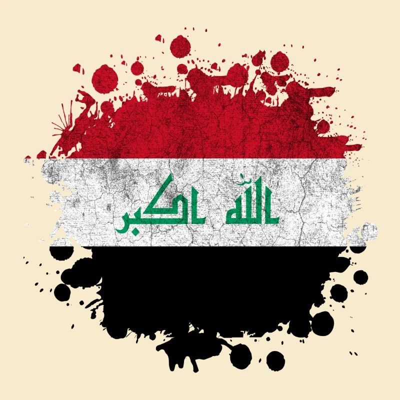 Conception de drapeaux Splash Irak