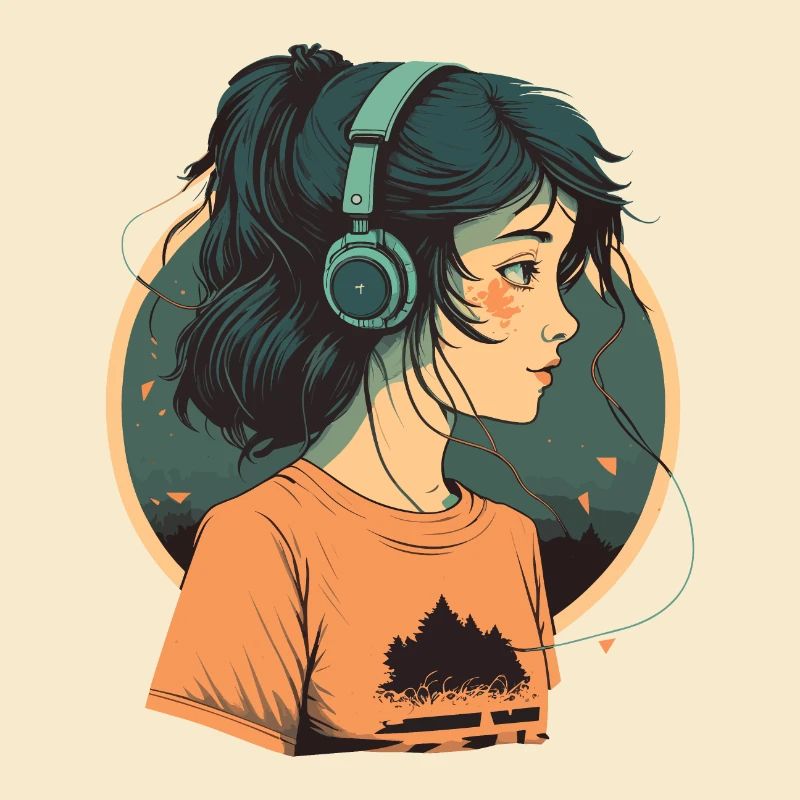 Süßes Anime-Mädchen