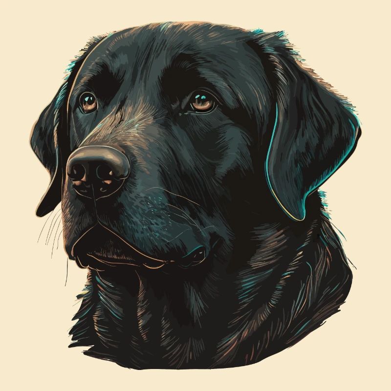 Cute Solid Black Labrador Retriever