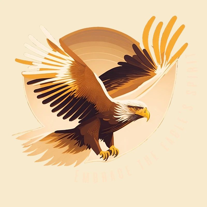 Eagle Soaring with Inspirational Quote