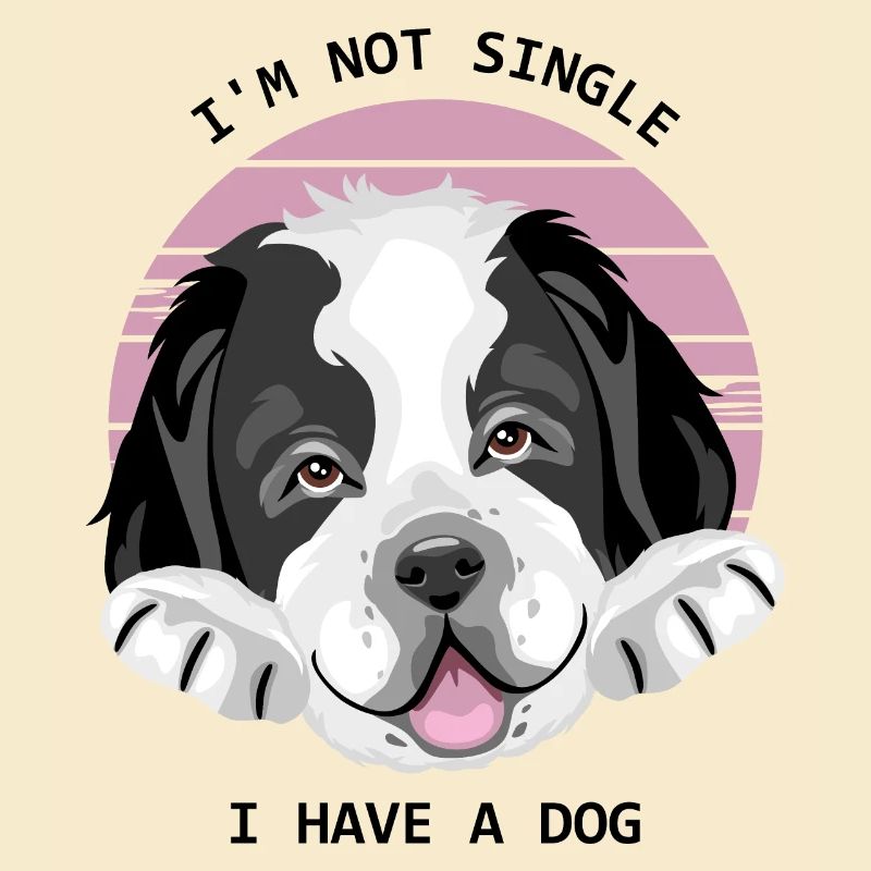 Bernhardinerwelpe. Ich bin nicht Single