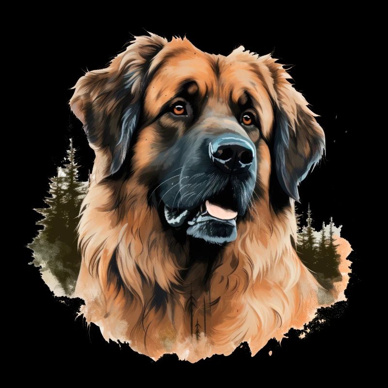 wunderschöner Leonberger Hundeportrait