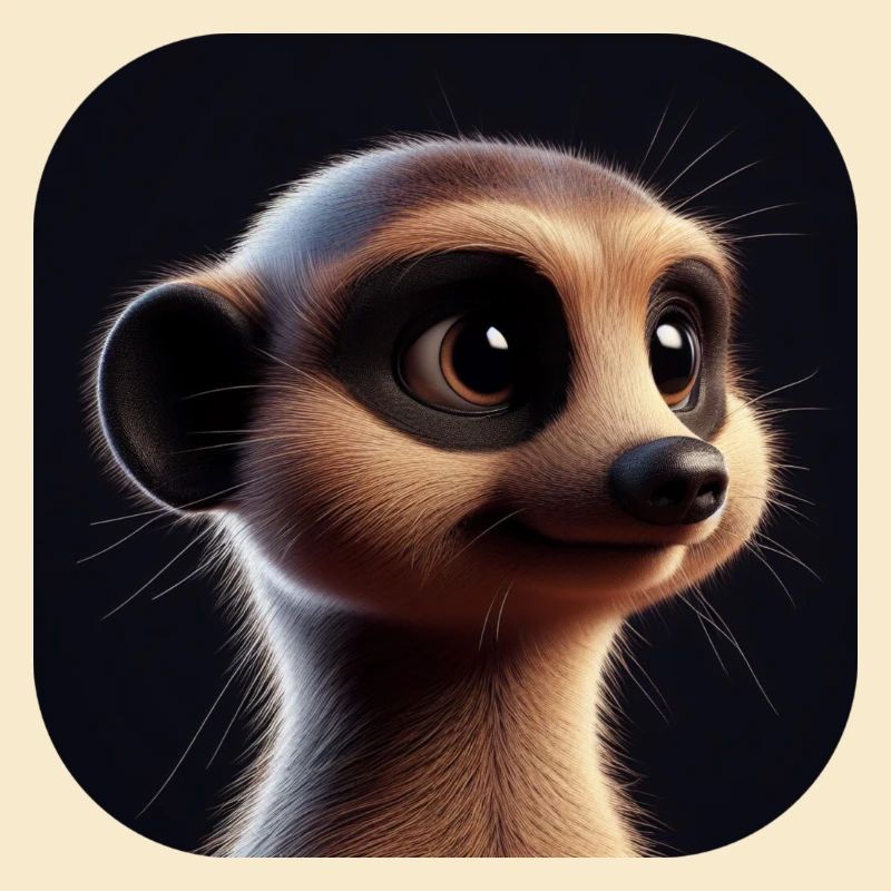 Suricate dans le style d’animation