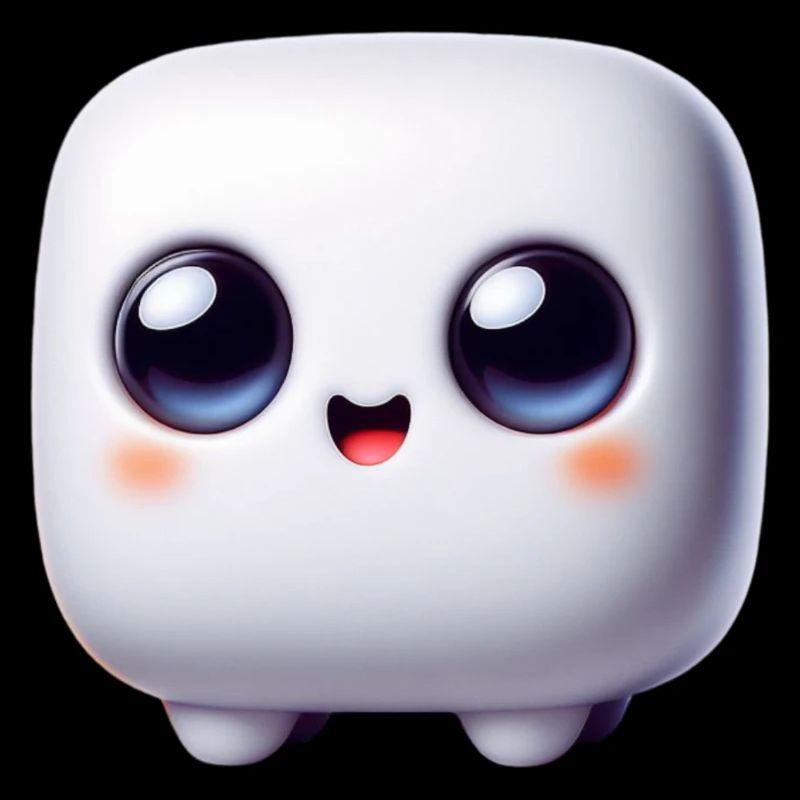 Kawaii Cube Face – Cute Block