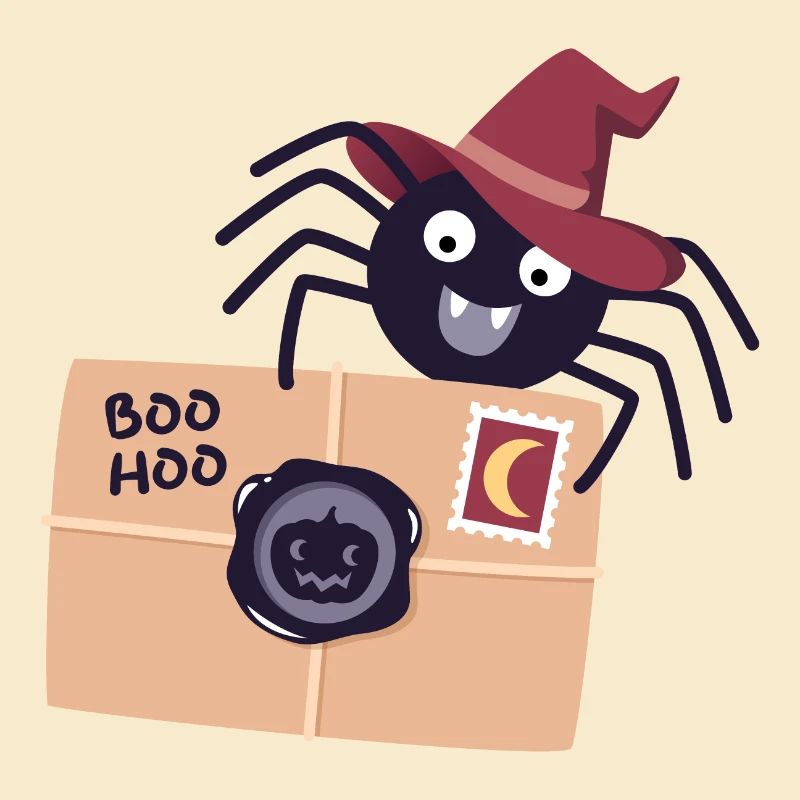 Spinne mit Brief