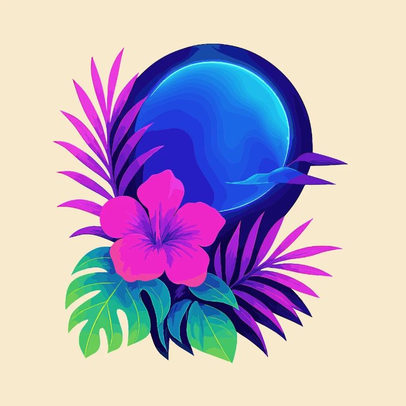 Neon Tropic Moon