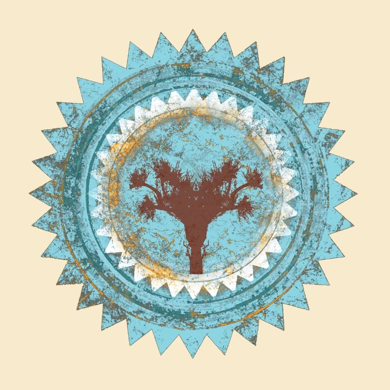 Distressed Baum Siegel Blau Mallorca