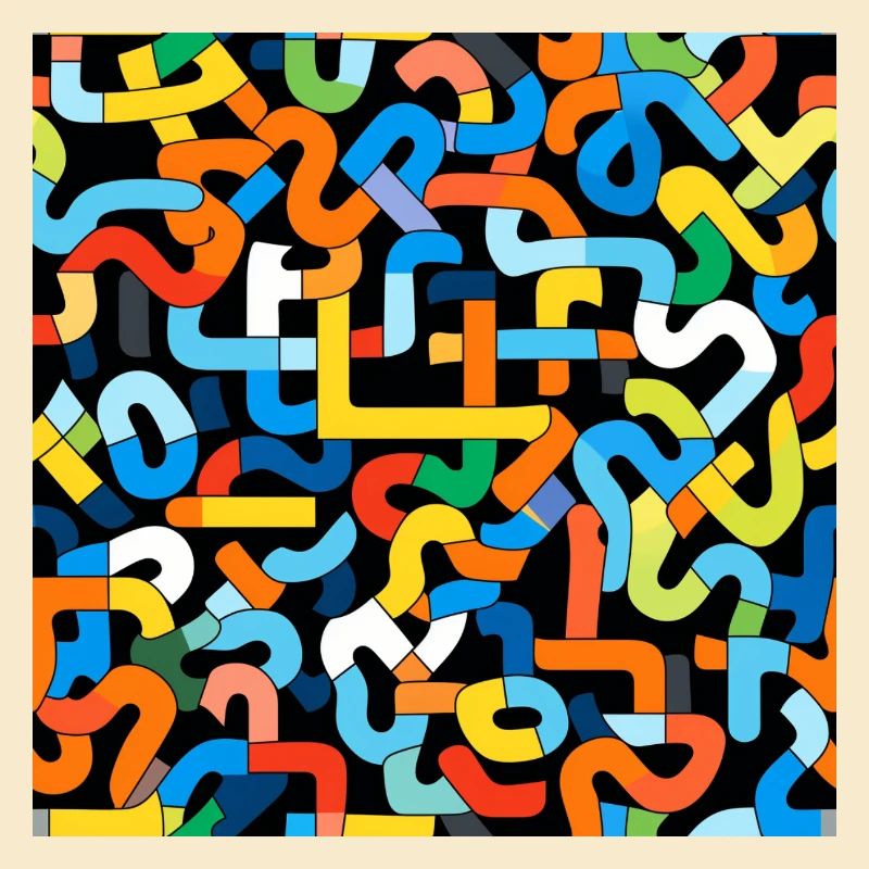 Intertwined Color Knot Pattern