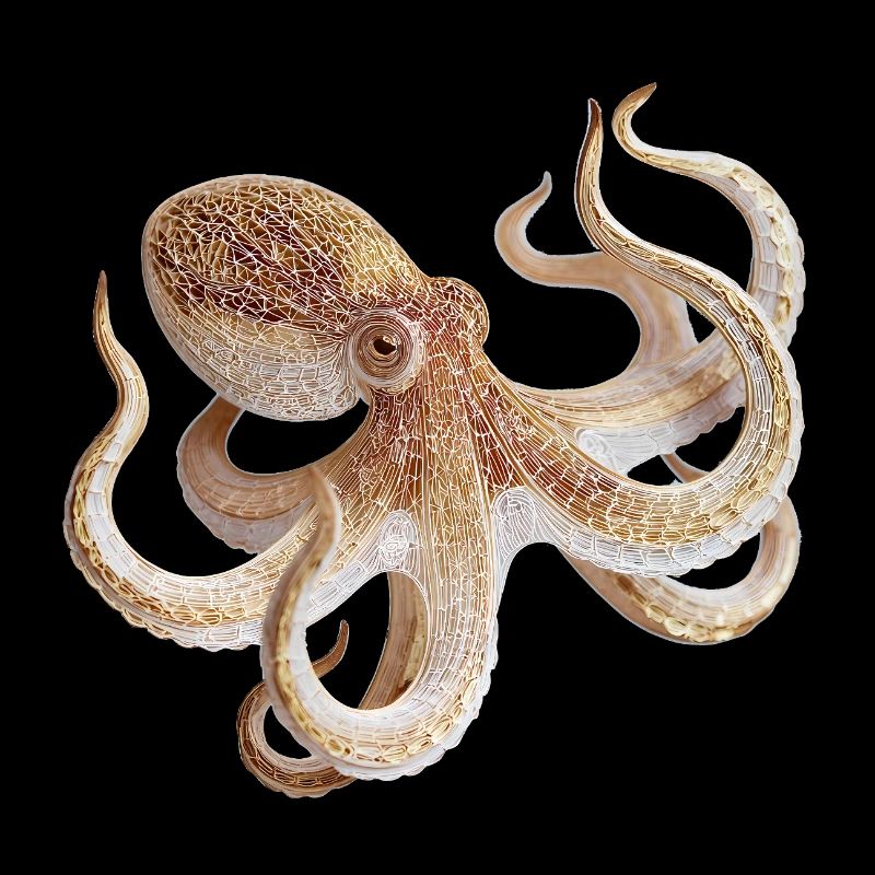 Oktopus Netzmuster – Maritimer Stil
