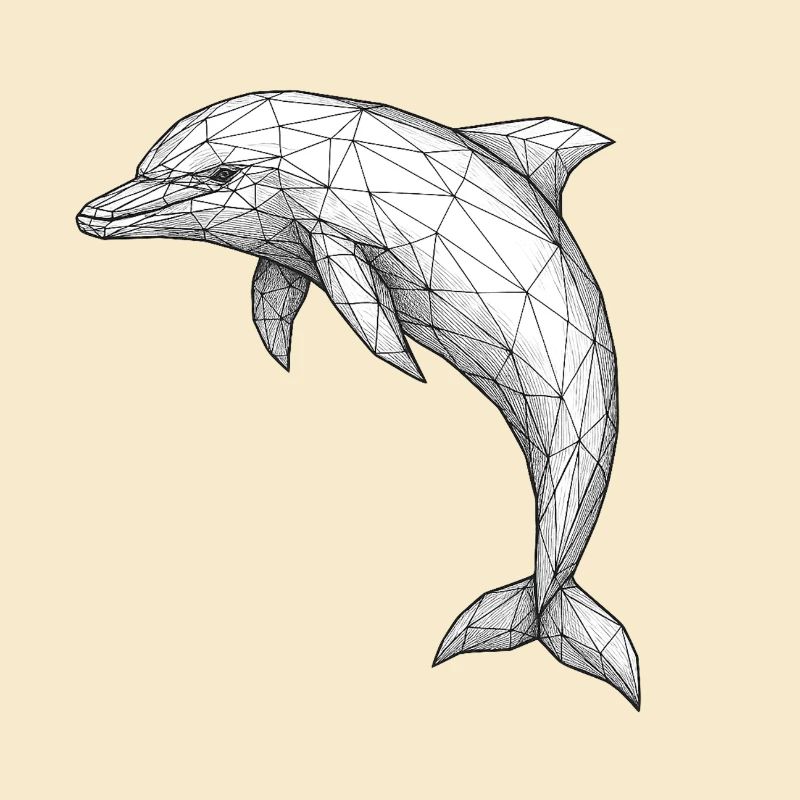 Geometric Polygon Dolphin