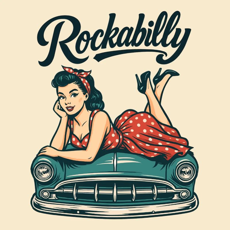 Rockabilly Oldtimer Auto Pin Up Retro Geschenk