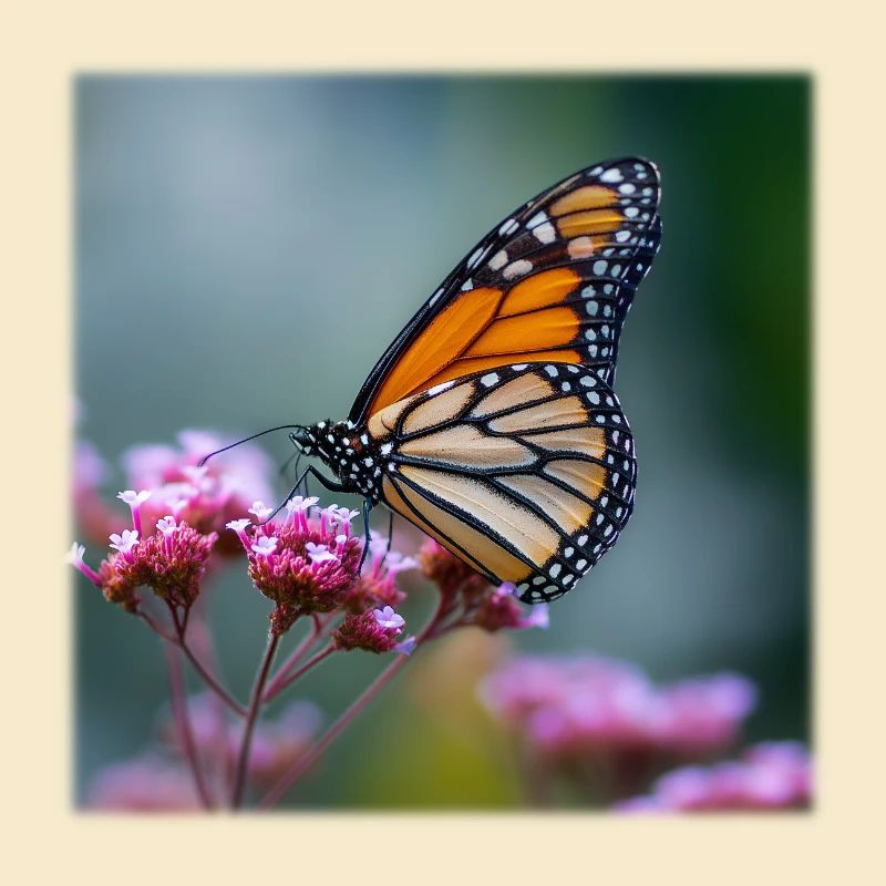 Macro du papillon monarque