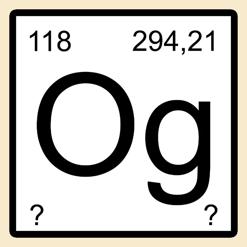Oganesson og Element Graphic Periodic Table