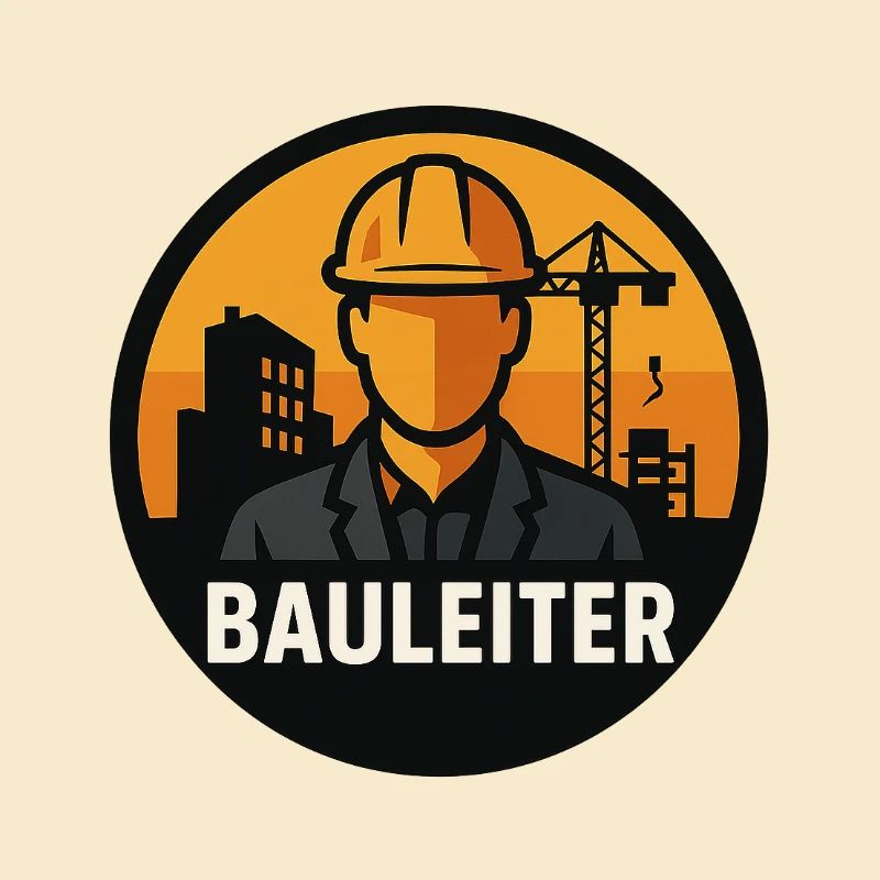 Builder Icon: Construction Worker at Construction Crane