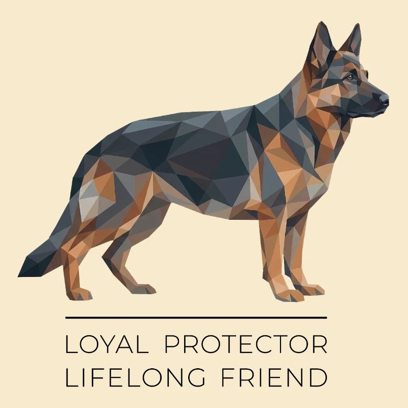 German Shepherd Low-Poly - Loyal, brave, true