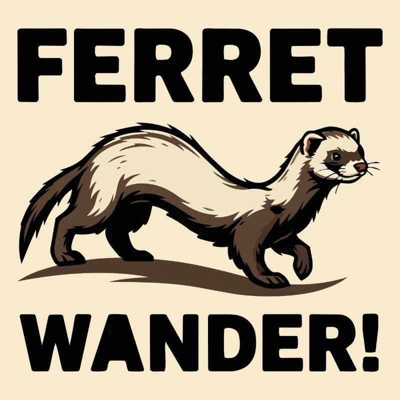 Frettchen-Wander-Frettchen-Erkundung beim Durchstöbern