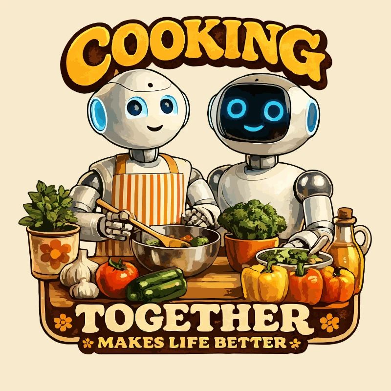 Roboter kochen gemeinsam