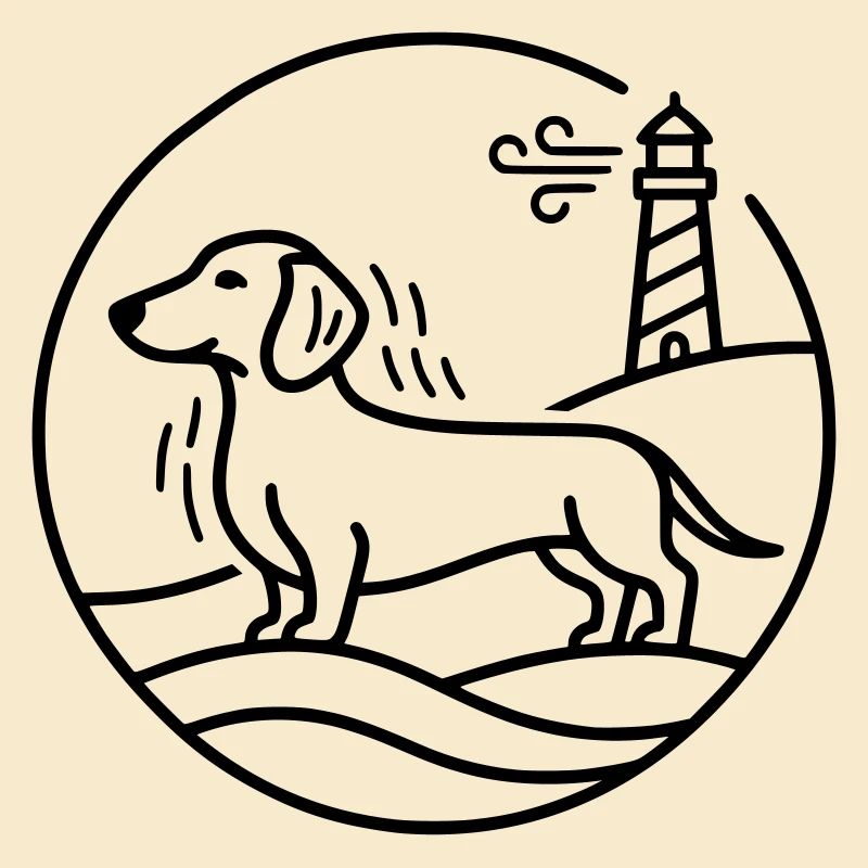 Dackel an de See 