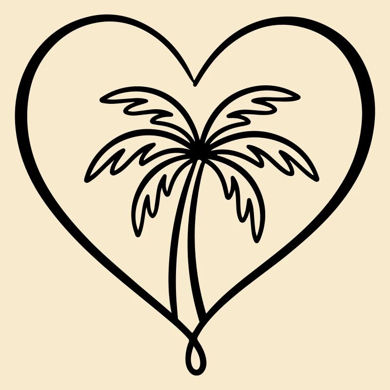 Palm Tree Symbol Island