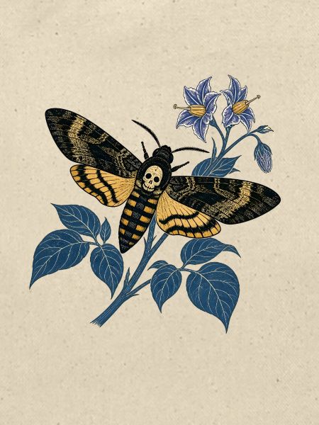 Sphinx Nächtlicher Botanischer Schädel