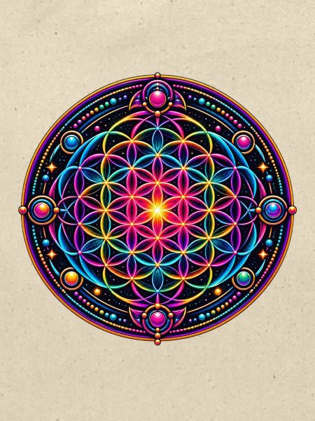 Psy Circle Neon Mandala