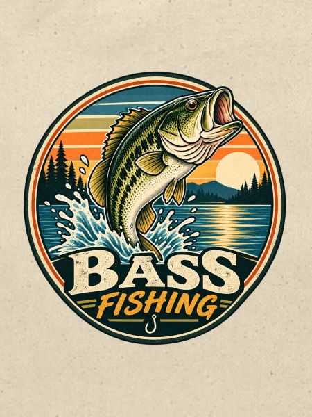 Barschfischen Sunrise Round Patch